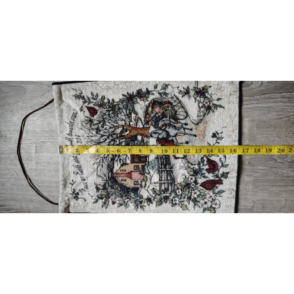 Luke 2:14 Tapestry Bannerette‎ 13x18 The Manual Woodwork and Weavers *READ*